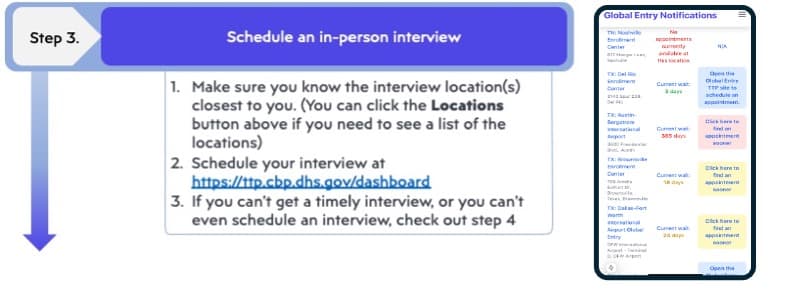 Schedule in-person Global Entry Interview